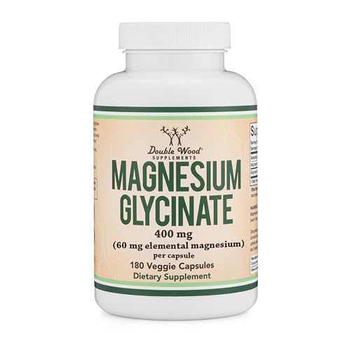 Magnesium Glycinate 400mg | 180 Capsules | Sleep, Muscle, & Heart Support | Vegan, Third Party...