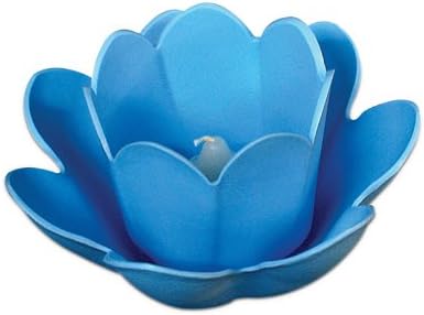 8.5 Blue Floating Enchanting Blossom Light with Votive Candle for Pool