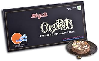 Bhagat's Heera Sweets Sonroll Chocolate Flavoured | Son Roll Box 500 gram Original Delicious Son Roll With Almonds And Pistachio Garnished | Preservatives Free (Pack Of 2)