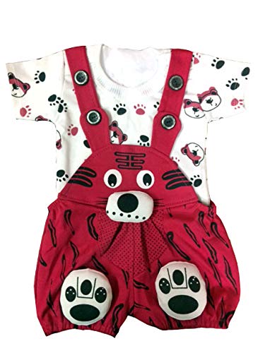 Image of Tendercare Baby Girl's & Baby Boy's Knee Length Dungaree (check sold while checking out)