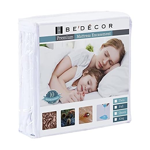 Bedecor Zippered Encasement Six Sides Waterproof, Dust Mite Proof, Bed Bug Proof Breathable Mattress Protector - Twin Size