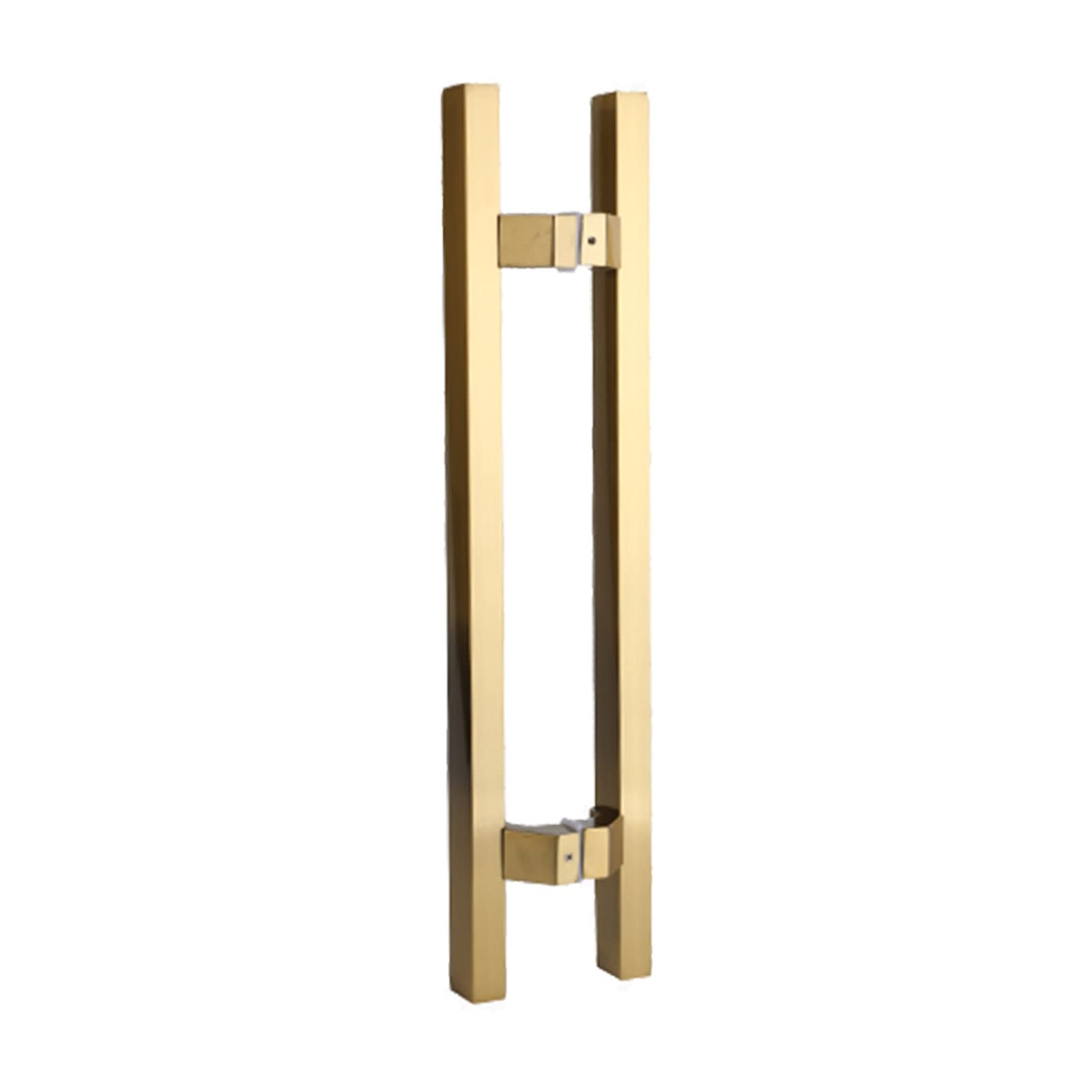 Poignée de porte en verre en acier in chrome poli pour architecture contemporaine