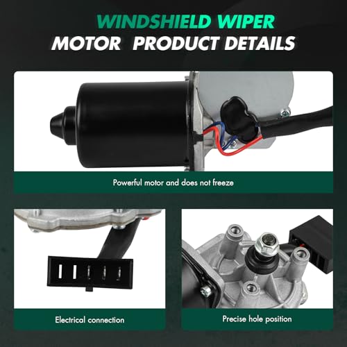 Image of SCITOO Front Windshield Wiper Motor Replacement for Motor W /S Wiper 30NM Coast LH Wiper Motor 00076044 3 Pins