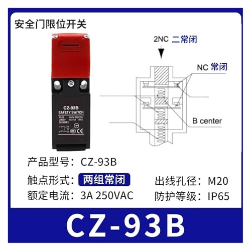 Angle réglable CZ-93-K3 interrupteur de porte de sécurité 2NC D4DS - 2