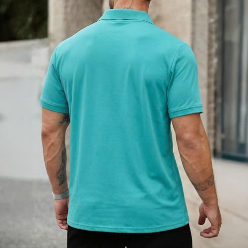 Image of Men's Polyster Stretchable Polo T-Shirts Half Sleeves Regular Fit T-Shirt for Everyday Wear
