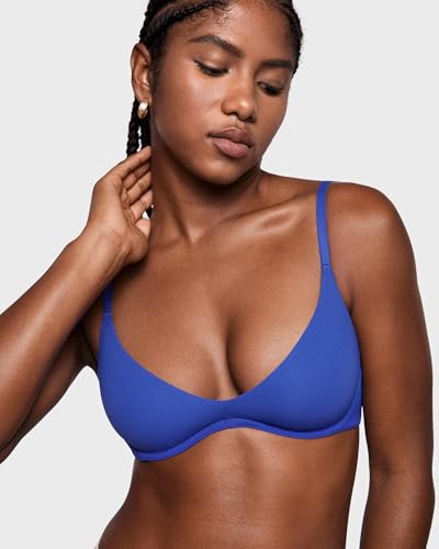 Image of INLYRIC Women's Inbarely Plus Plunge Bra - Unlined Underwire Sexy Demi Balconette Bras