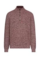 camel active Herren Strick-Troyer mit melierter Struktur Bernsteinrot, Menswear-XL
