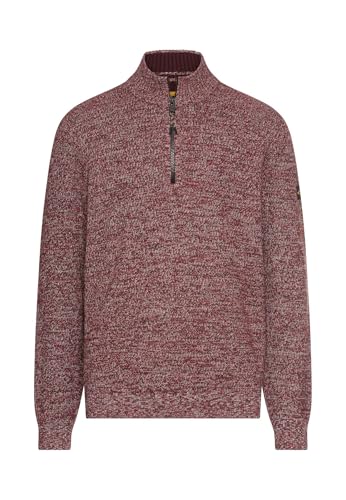 camel active Herren Strick-Troyer mit melierter Struktur Bernsteinrot, Menswear-XL