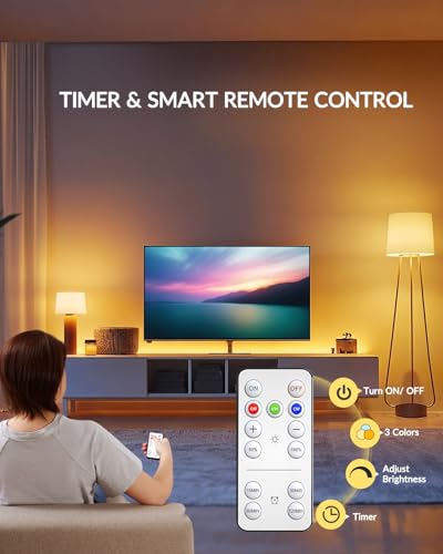 Image of E27 USB Rechargeable Bulb with Remote Control, LED Bulb Rechargeable Battery Dimmable 3 Color Temperatures with Timing Function (2 Pack)