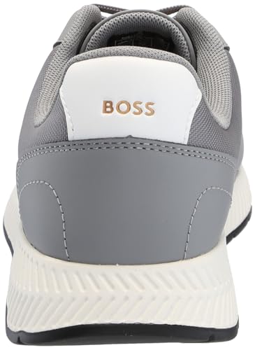 Image of BOSS Men's Leather Mix Low Top Sneaker | Casual Shoes