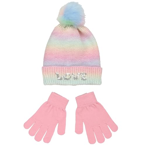 Yankee Toybox Big Kids Knit Pom Hat and Gloves Set