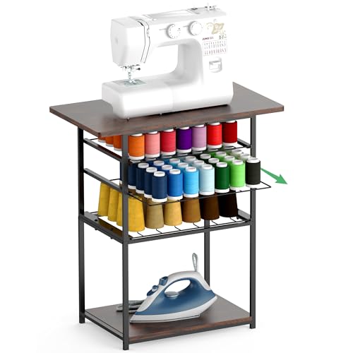 Alyoen Organisateur d'artisanat et de rangement pour machines Cricut - Table d'artisanat avec 90 bobines de support de filetage pour salle d'artisanat et maison