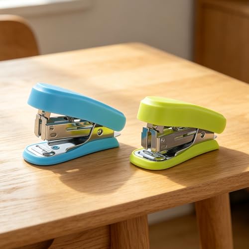 Mini agrafeuse de bureau compacte SHINEOFI légère avec capacité standard | 12 pièces