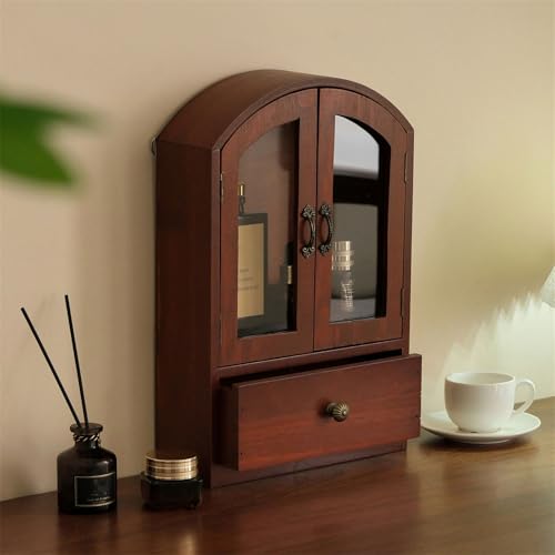 Armario de madera elegante con vitrina de cristal para joyas exclusivas 3