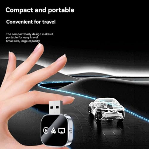 Adaptador inalámbrico CarPlay y Android Auto Onchdbfhuu 2X USB para pasar de cable a inalámbrico 4