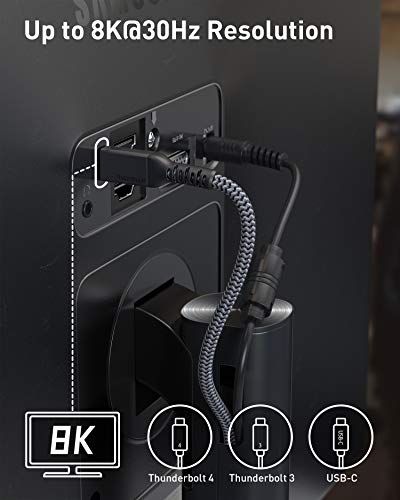 image for Maxonar [1.6Ft] Thunderbolt 4 Cable, Short Thunderbolt Cable 40Gbps wi