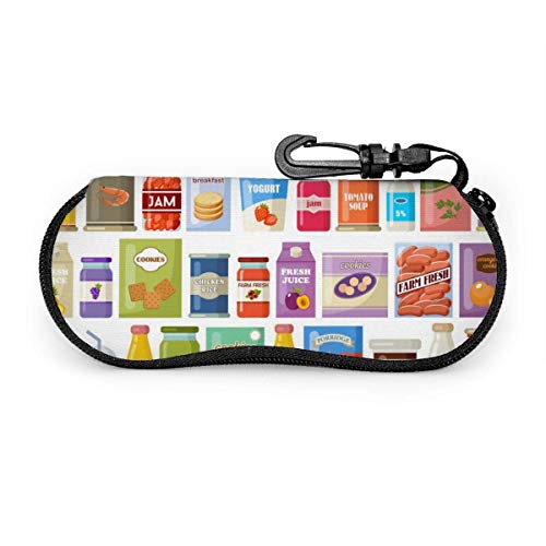 Preisvergleich Produktbild Cartoon Gourmet Konserven Saft Marmelade Kekse Tragbare Brillenetui Abriebfeste Brille Schutzhülle