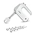 Produktbild Bosch Hausgeräte Handrührer Styline MFQ4030, 2 Rührbesen, 2 Edelstahl-Knethaken, spülmaschinengeeignet, 5 Stufen plus Turbostufe, 500 W, weiß/silber