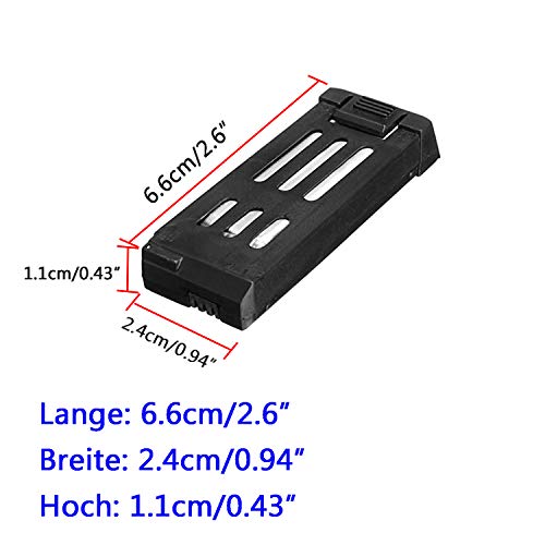 VOTOLA E58 drohne akku 5PCS 3.7V 500MAH Lithium Akku + 5in1 Ladegerät Ersatzteile für Eachine E58 S168 JY019 Rc… – Bild 4
