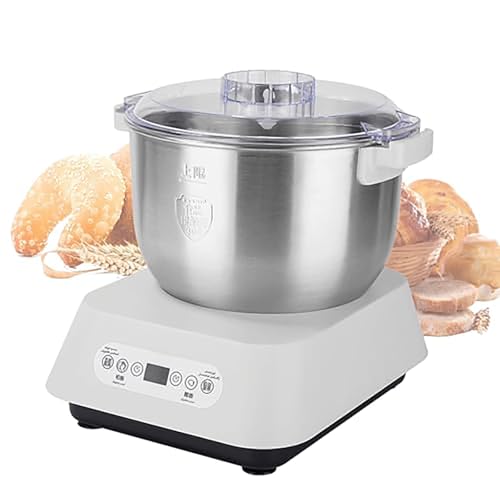 Amasadora EléCtrica Acero Inoxidable 5L/7L con FuncióN FermentacióN, Amasadora AutomáTica, FermentacióN TermostáTica Y Temporizador Inteligente para Pizza, Pan Y Tostadas,5L