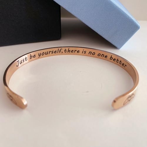 Tay Quotes Merch Bracelet, Birthday Gifts Inspired Fans Bracelet with 'Just Be Yourself' Engraving, Music Lover Gift Stuff Accessories Jewelry for Women3