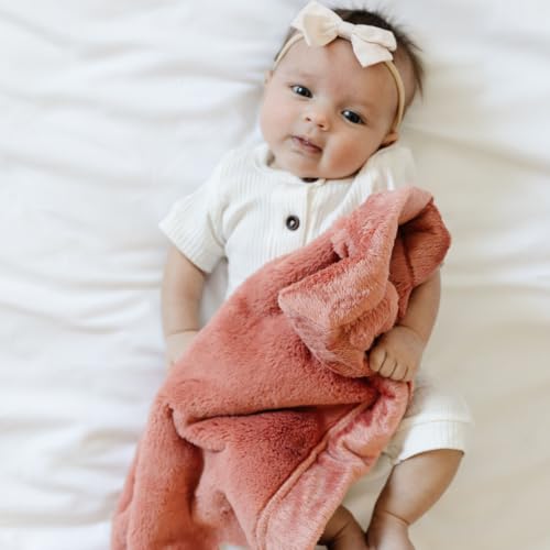 Image of SARANONI Security Blankets for Babies Super Soft Boutique Quality Lush Luxury Baby Blanket (Mini 20" x 15", Clay)