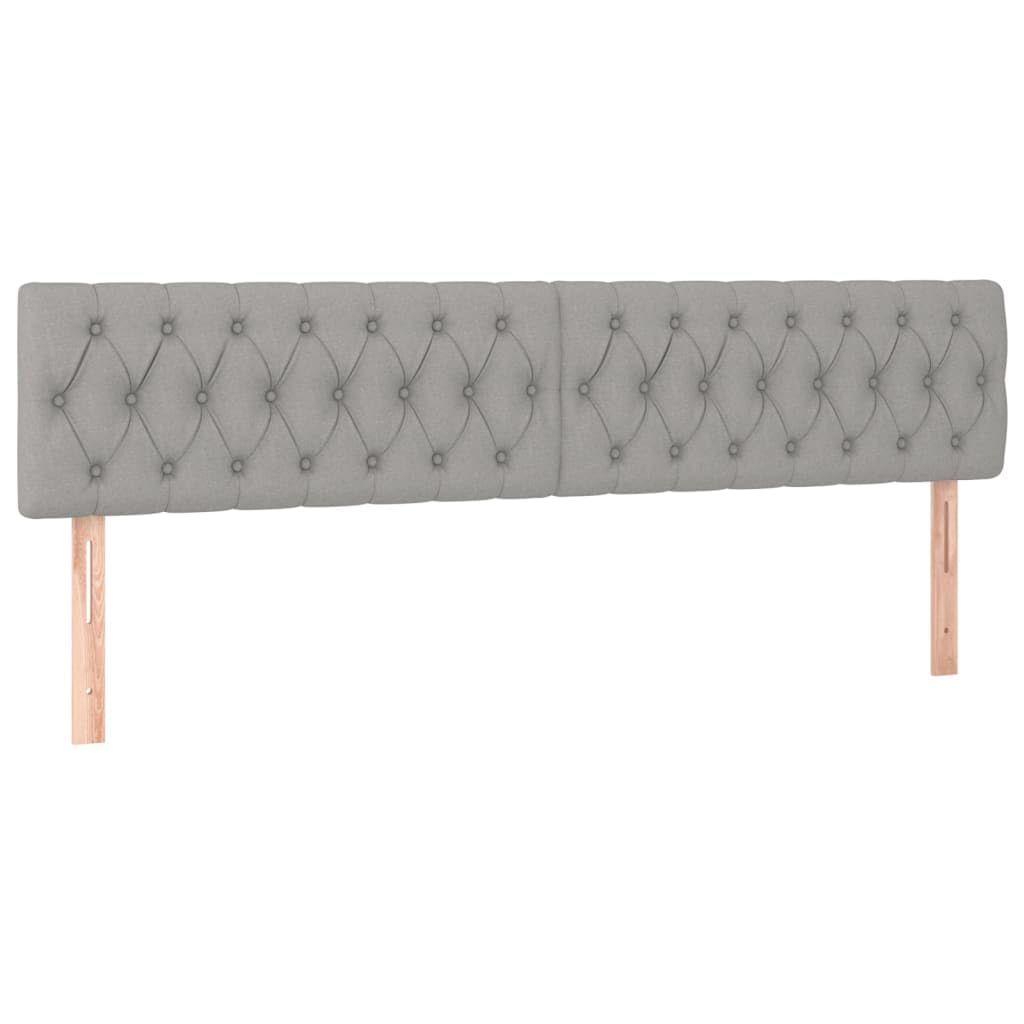 vidaXL Testiera Grigio Chiaro 180x7x78/88 cm in Tessuto