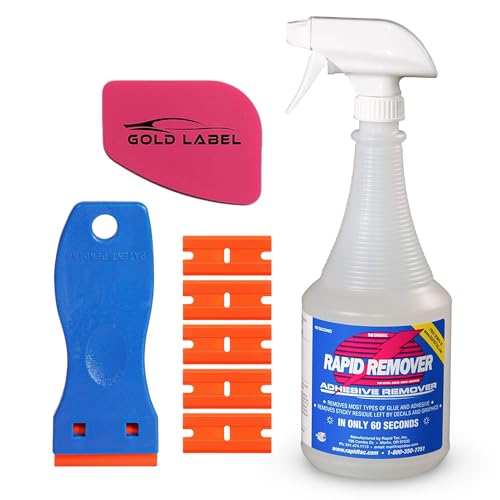 RapidTac Rapid Remover Adhesive Remover Kit with Lil Chizler and Plastic (32oz. Kit)
