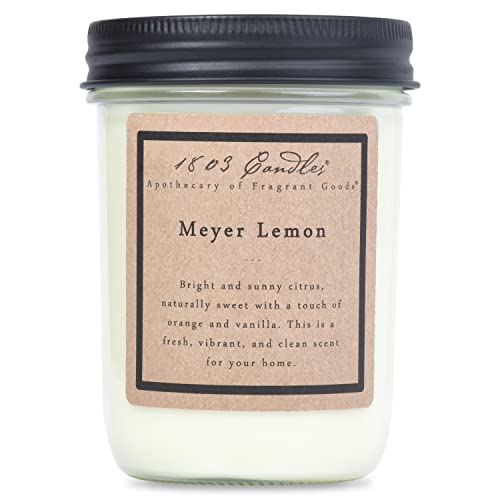 1803 Candles - 14 oz. Jar Soy Candles - Meyer Lemon