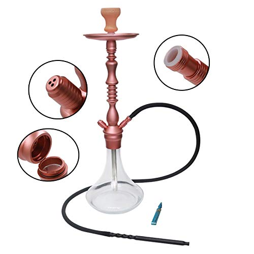 HUANGRONG 1pc Neuer Beruf Qualitäts-großer Huka Shisha-Set mit Silikon Shisha Schlauch Aluminiumlegierung Chicha… – Bild 4