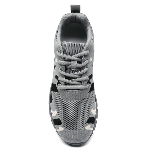 Image of Men Non-Slip Work Shoes Tennis Gym Sneakers Breathable Slip Resistant Lightweight and Comfortable for All-Day Wear Sports and Walking