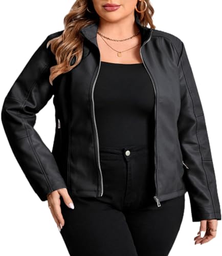 Women's Quilted Faux Leather Moto Jacket
