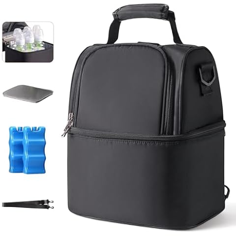 NCVI Breastmilk Cooler Bag with Ice Packs Cover