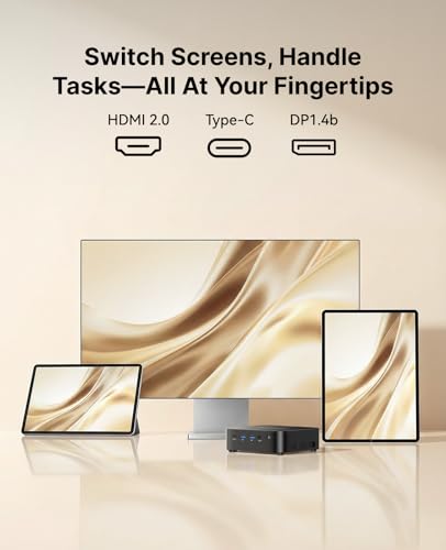 ACEMAGIC K1 Mini PC, AMD Ryzen 4300U Windows 11 Pro Mini PC (bis zu 3,70 GHz),16GB DDR4 512GB M.2 SSD Mini Computer mit RJ45 | 4K Triple Display | WiFi 5 für Zuhause/Büro/Schule