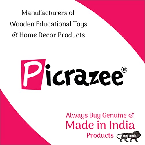 Picrazee Educational Wooden Tracing Board for Kids | Handwriting and Learning Slates for Children (Hindi Varnmala)