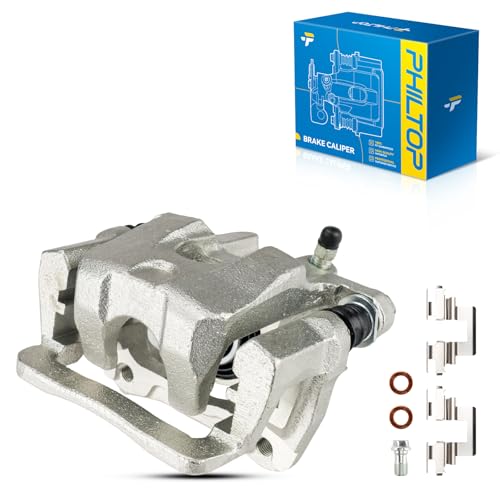 Image of PHILTOP 19-B2674 Rear Right Side Disc Brake Caliper Assembly Fit for 2003-2008 Honda Pilot, 2001-2006 Acura MDX, Rear Right Passenger Side