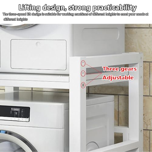 Étagère de lavage empilable réglable à 2 niveaux pour buanderie - 5