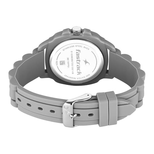 Image of Fastrack Tees Hype Bounce Quartz Grey Round Dial Men's Watch | Water Resistance Watch | Watches for Men Analog - 38170PP01