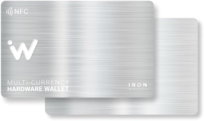Crypto Wallet - 2er-Pack - Metalldesign-Karte für Cold Crypto Wallet - Aufbewahrung für Bitcoin, Ethereum und andere - Erhöhte Sicherheit - Seed Phrase