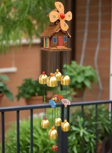 Image of Wind Chime for Home Decor Items | Feng Shui Vastu Hanging Bell for Balcony, Bedroom & Living Room | Positive Energy Decorative Wall Hanging