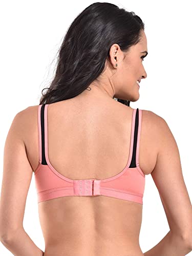 Image of INNER TOUCH Women's Poly Lycra Non-Padded Full Coverage Sports Bra (Pack of 3)