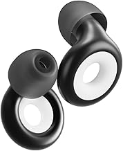 LeafLoom Ear Plugs for Noise Reduction, Soft Silicone Earplugs for Noise Cancelling, Ear Buds for Sleeping, Flight Travel, Studying - Includes 6 Ear Tips (S/M/L), Black Color