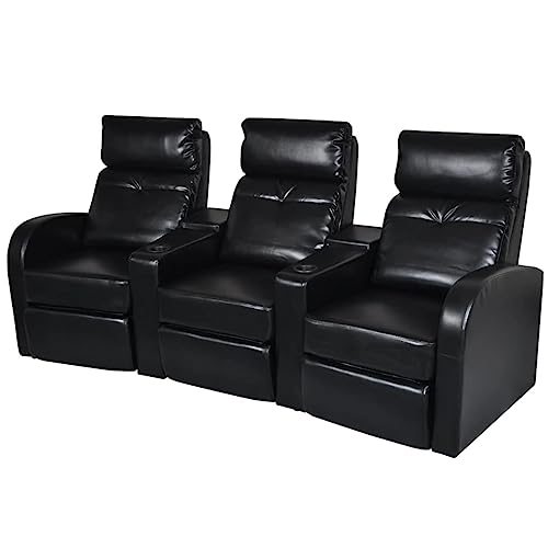 vidaXL Sofa, 3 Seat Recliner Sofa with Adjustable...