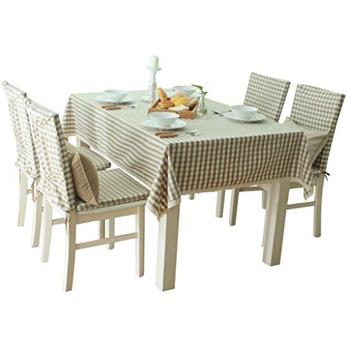 Petite nappe ronde de salon anti-rayures pour table basse en lin