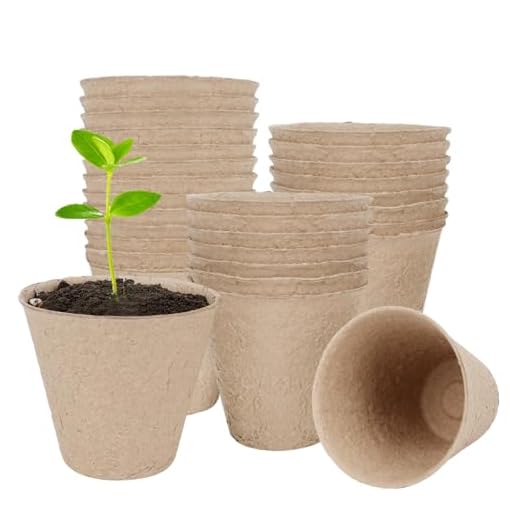 TAOLABV 30 Packs Peat Pots, 3.1 Inch Seed Starting Pots Without Drainage Holes, Biodegradable Round Nursery Pot, Starting Seeds of Vegetables, Herbs, and Flowers
