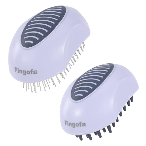 Fingofa 2PCS Dog Brush for Shedding and Bathing, Dog Grooming Tools Set for Short/Long Haired Dogs & Cats, Slicker Pin Hair Brush for Removing Loose Fur and Tangles, Soft Rubber Brush for Washing
