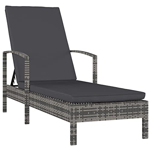 vidaXL Sonnenliege mit Armlehnen Gartenliege Gartenmöbel Liegestuhl...