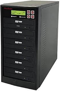 PIODATA 1 to 5 24X Burner M-Disc Support CD DVD Duplicator - Standalone Copier Duplication Tower PIO-S5T-DVD-BK