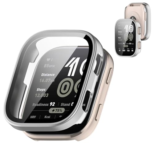 �y�t���J�o�[�ی�zBOOLINN For Amazfit Bip 6 �J�o�[ �Ή� amazfit bip 6 �P�[�X �����^ PC+�K���X�f�� �����ߗ� ���ϋv �h�o�E�h�� �����ȒP �E�����₷�� �ϏՌ�(�V���o�[)