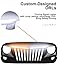 Grille Compatible with JK 2007-2017 Front Bumper Grill with Turning Signal Light, Black